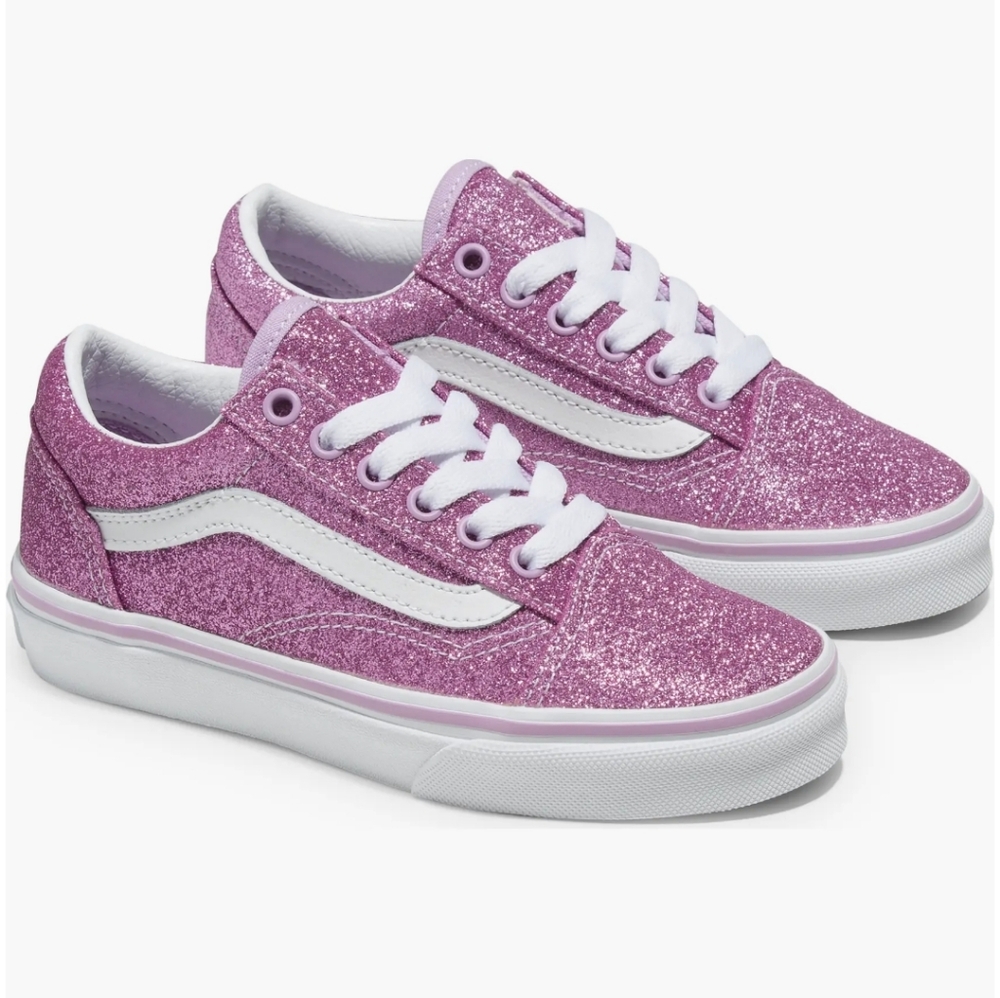 NWT Vans Old Skool Glitter Lilac Girl’s Sneakers Size: 1.5